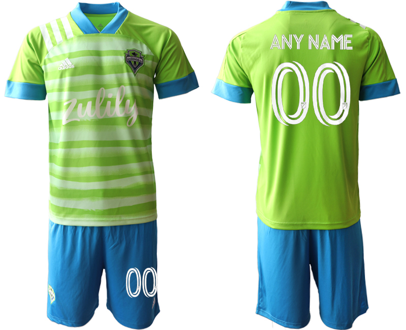 Men 2020-2021 club Seattle Sounders home customized green Soccer Jerseys->customized soccer jersey->Custom Jersey